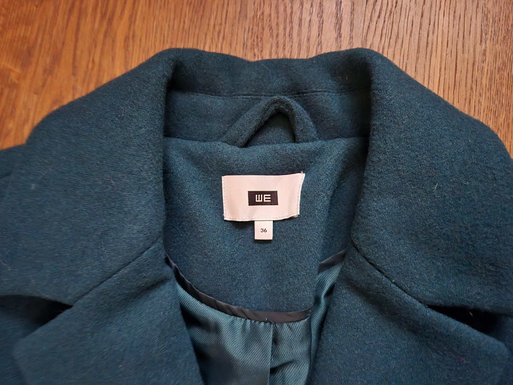 We Cappotti: WE Fashion teal wool coat size 36 – Usato da Zürich venduto da monadiederich 3