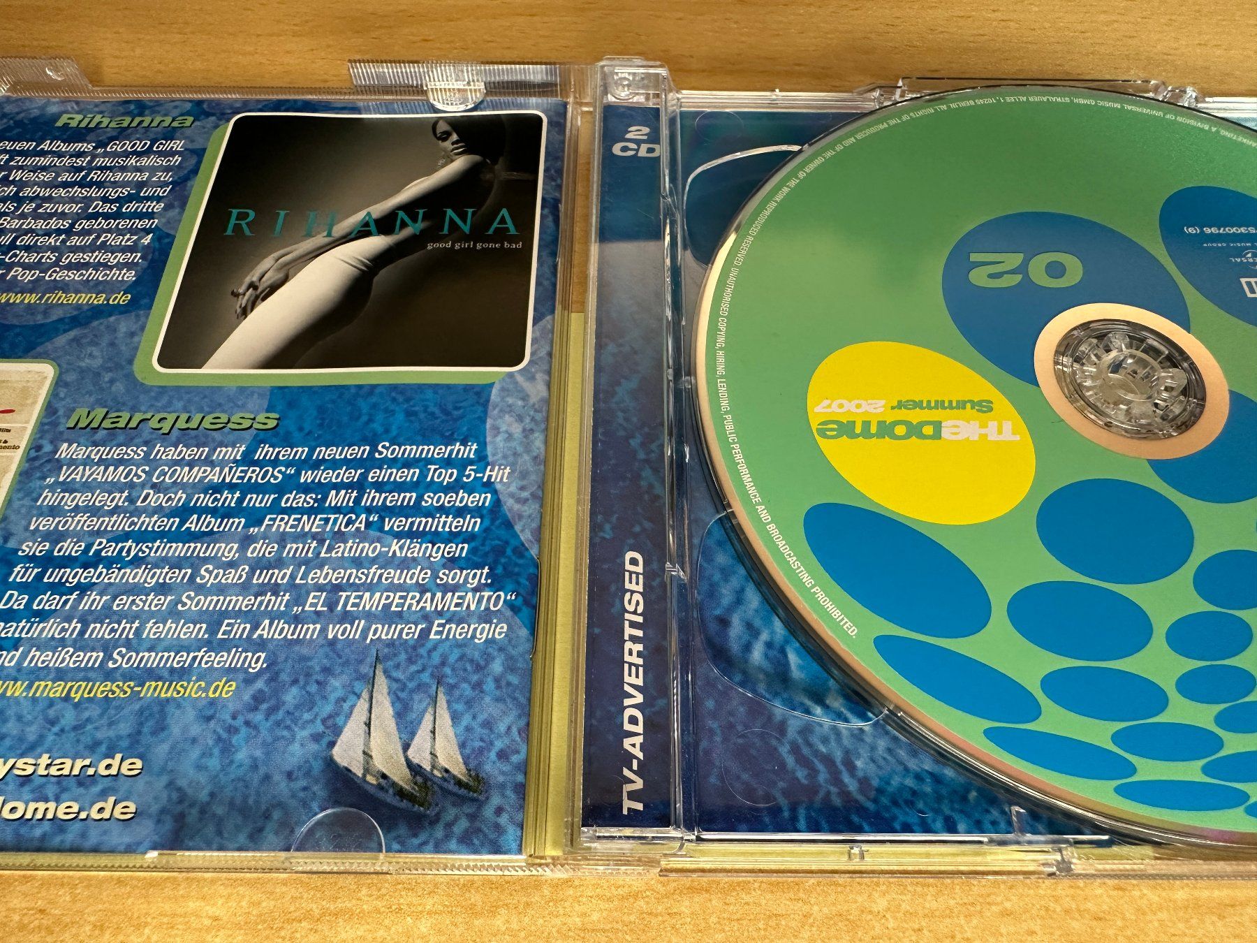 CD: Various – The Dome Summer 2007 - 2 CD – Usato da Rikon im Tösstal venduto da Alpenmutz 2