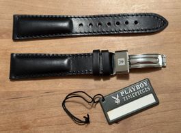 Stk. original Vintage PLAYBOY Leder Armband 20mm NEU