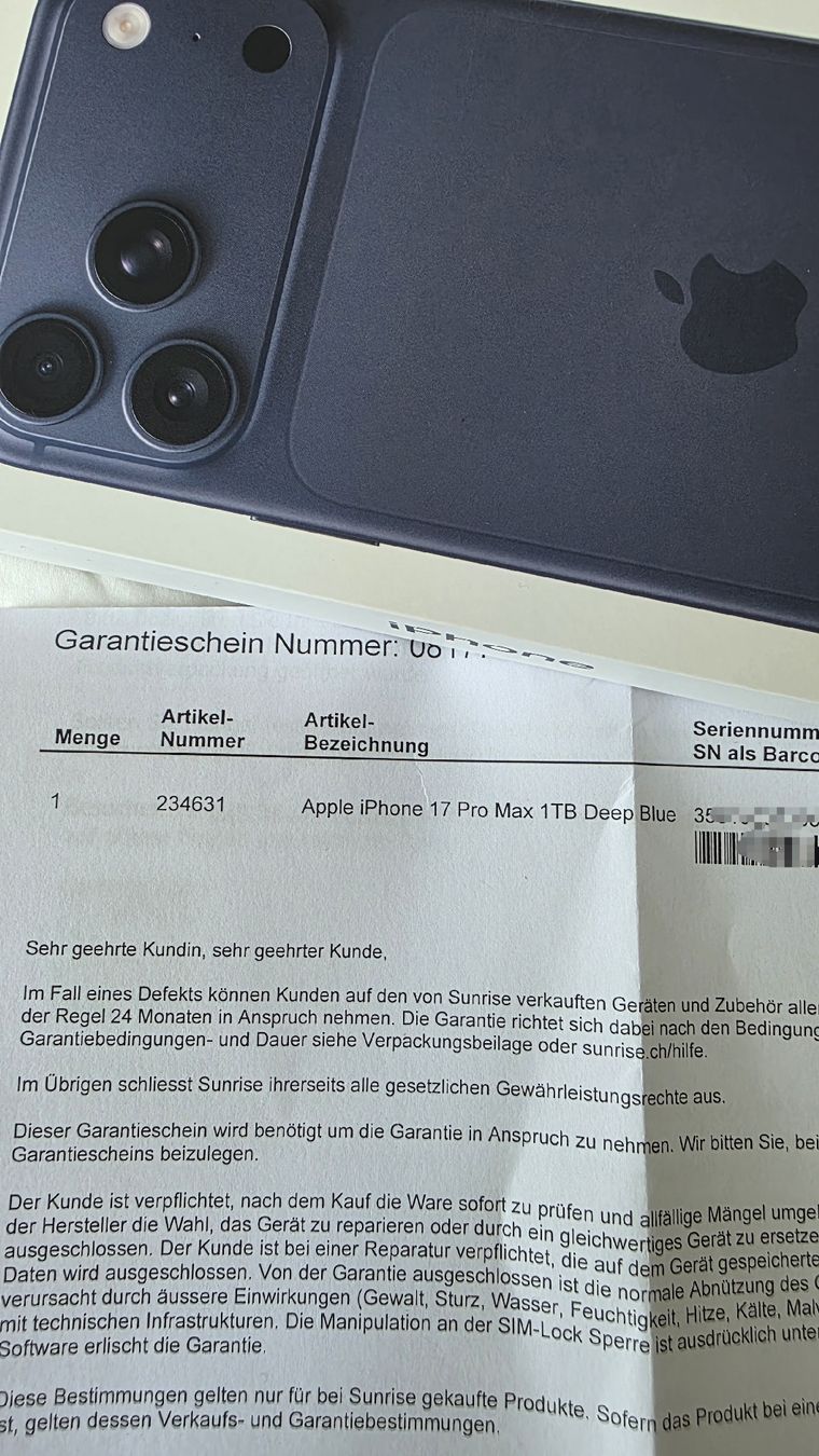 Apple Telefoni cellulari / Smartphones: Apple iPhone 17 Pro Max 1TB Deep Blue NEU versiegelt – Nuovo e nell'imballaggio originale da Malters venduto da Mary.Sp 3
