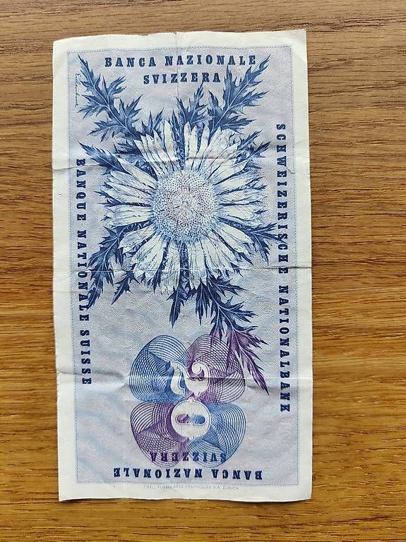 Banknoten: Banknote 20 Franken, 1973 – Gebraucht aus Oberwangen TG von danbit88