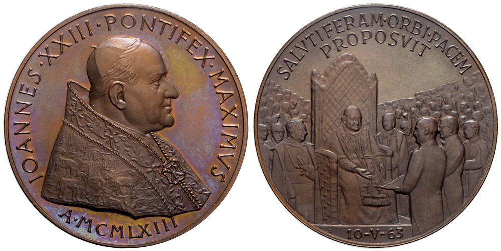b Rom, Johannes XXIII, Medaille 1963, Balzan (Gebraucht) in Chiasso