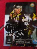 HC FRIBOURG-G CHRISTOPHE BROWN AUTOGRAMM  HOCKEY KARTE 96/97