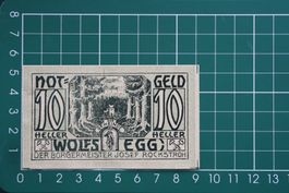 currency emergency money austria wolfsegg 10 heller 1922