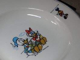 antiker Kinderteller Donald Duck & Daisy Original Disney