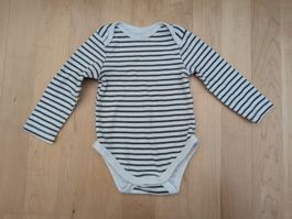 Klassischer Baby Langarm-Body Gestreift – Gr. 56