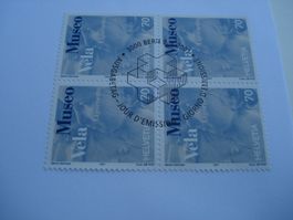 Marke MUseo Vela, 2001, FDC Einzel + 4erblock, 2 Belege