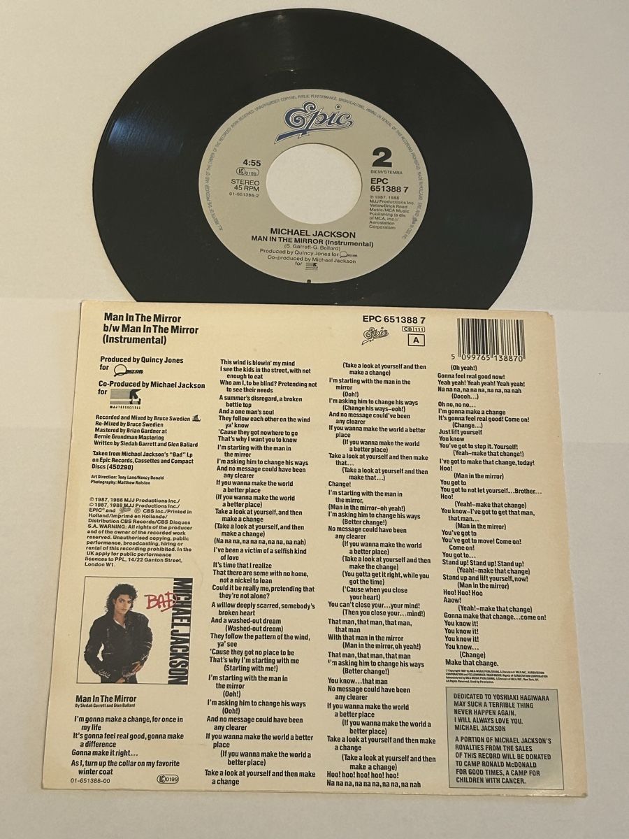 Vinyles: Michael Jackson. 1988. Man in The Mirror – D'occasion à Faulensee par Mizuno06 1