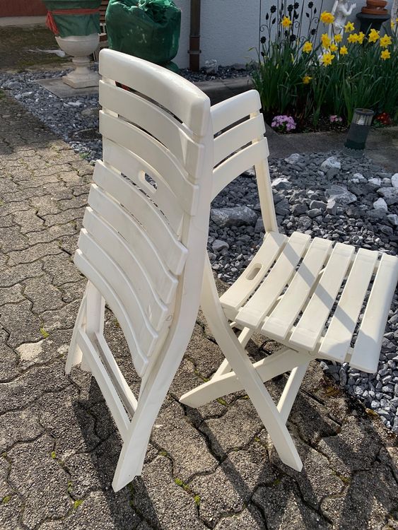 Gartenstühle Klappstühle Weiß Kunststoff Kaufen auf Ricardo