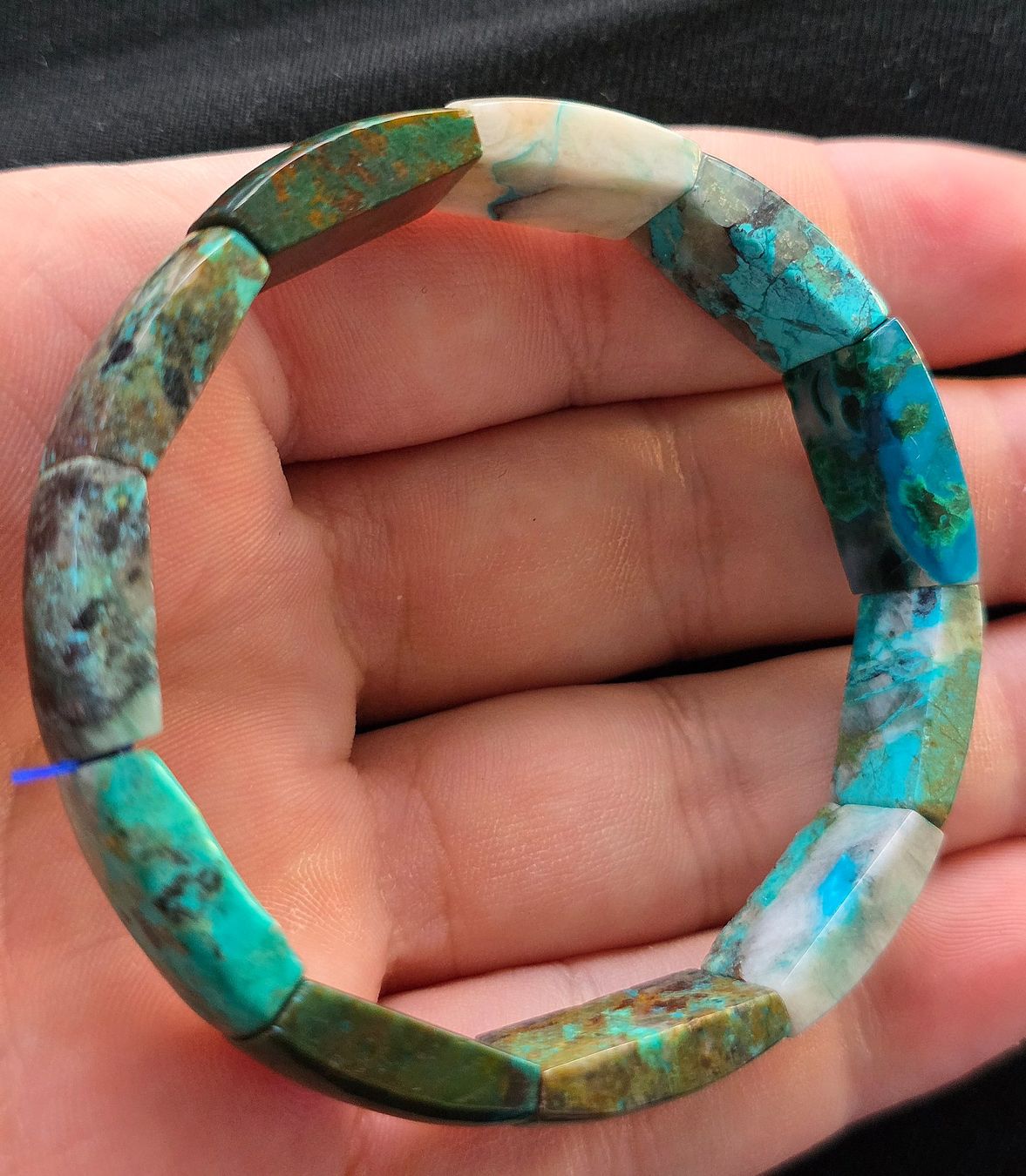 Mineralien & Heilsteine: Malachit-Chrysokoll Softbangle 💚💙 Nr D – Neu und originalverpackt aus Matzingen von Shay_Crystalz 3