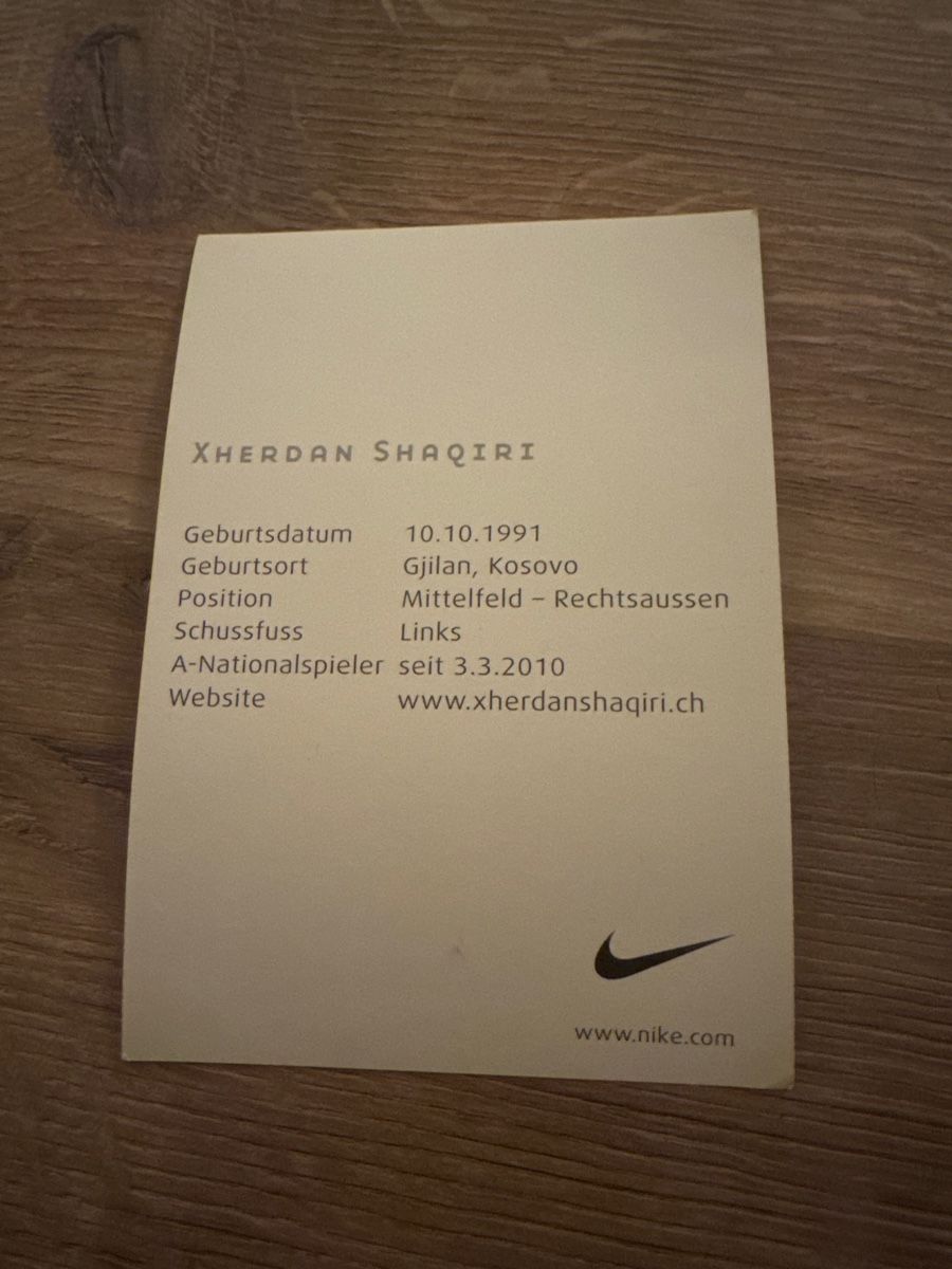 Autografi: Autogrammkarte Shaqiri (original) – Usato da Salmsach venduto da kim_686b 1