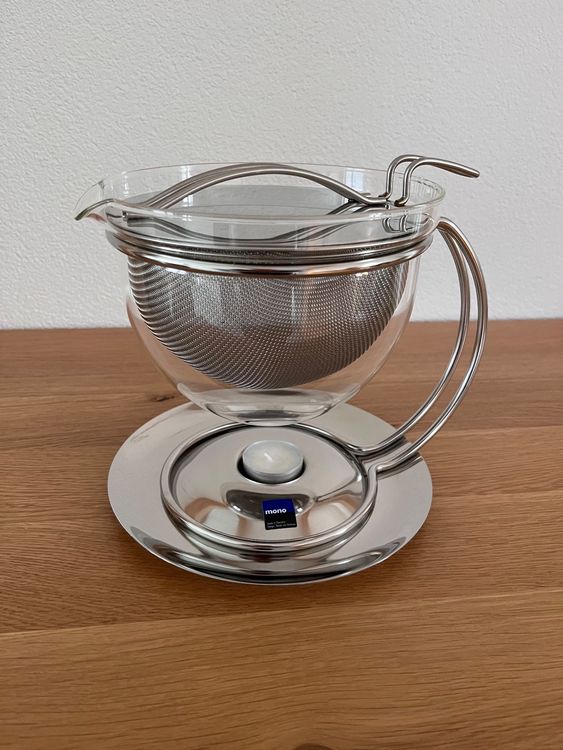 Teiera Mono Classico Con Vassoio | Design Tassilo Von Grolman | Incl. Filtro