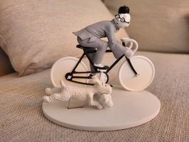 Tintin " der blaue Lotus, weisse Figur, sehr selten