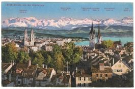 AK Zürich von der Urania aus 1926