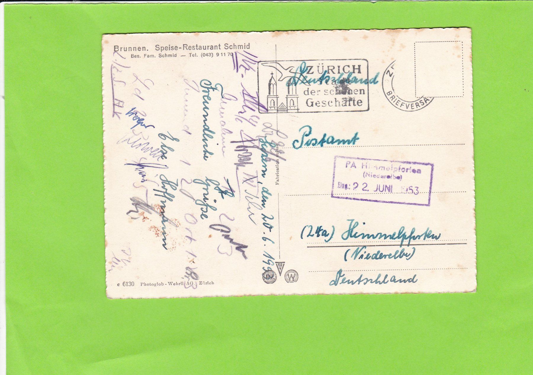 Cartoline postali: Axenstrasse – Usato da St. Peterzell venduto da neckertal 1