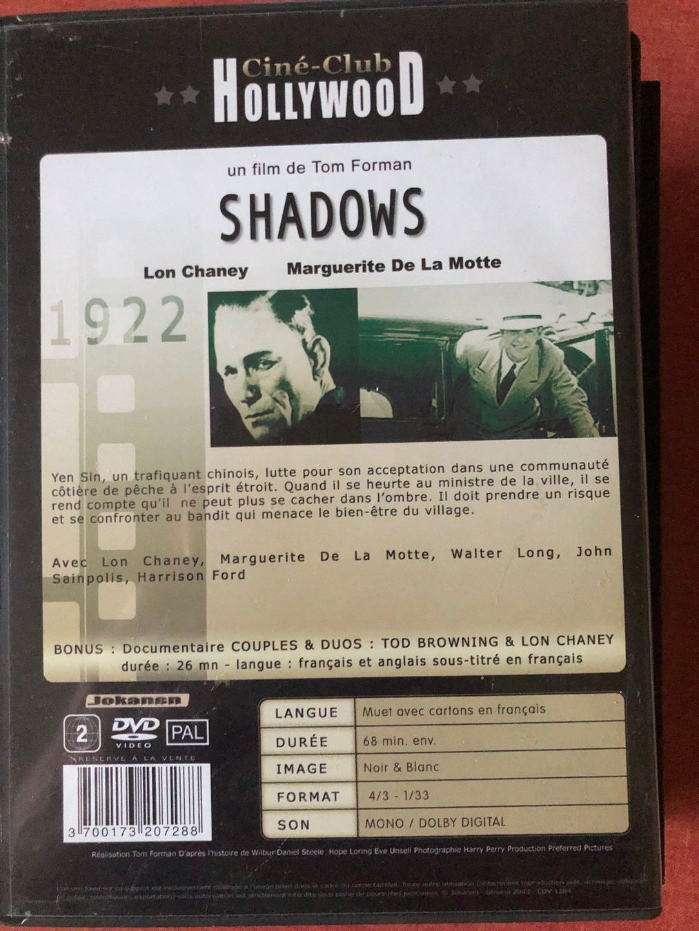 Tutti i DVDs: SHADOW, avec Lon Chaney – Usato da La Chaux-de-Fonds venduto da HarryLime 1