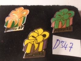 3 ver Merkur Päckli Pins (D347)