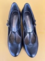 BUFFALO VINTAGE schwarze T-Strap Pumps Gr. 37