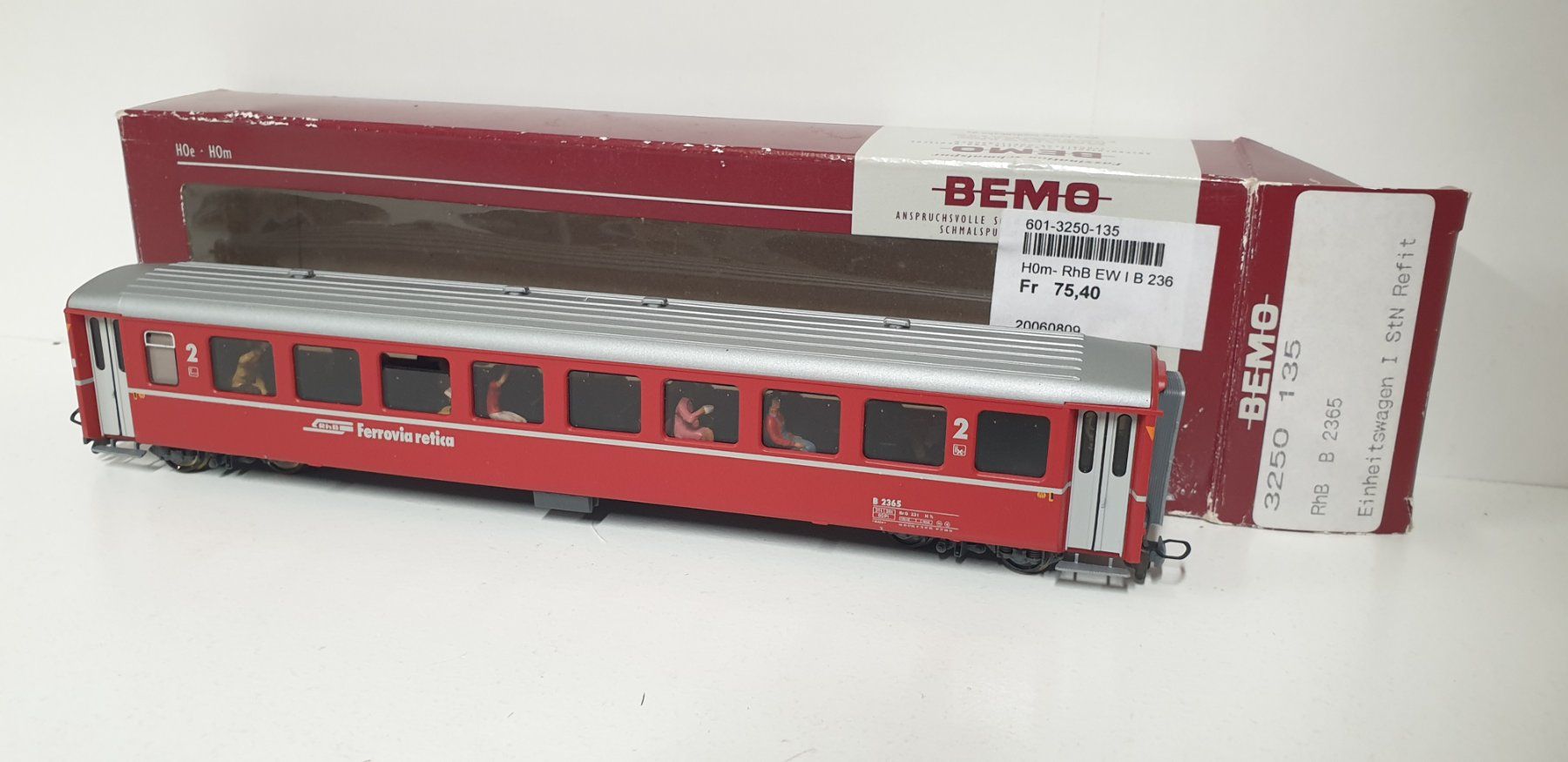 Bemo Modellini di ferrovie: Bemo RhB  Personenwagen Refit 3250 135 – Nuovo (secondo la descrizione) da Geroldswil venduto da TopTrain54