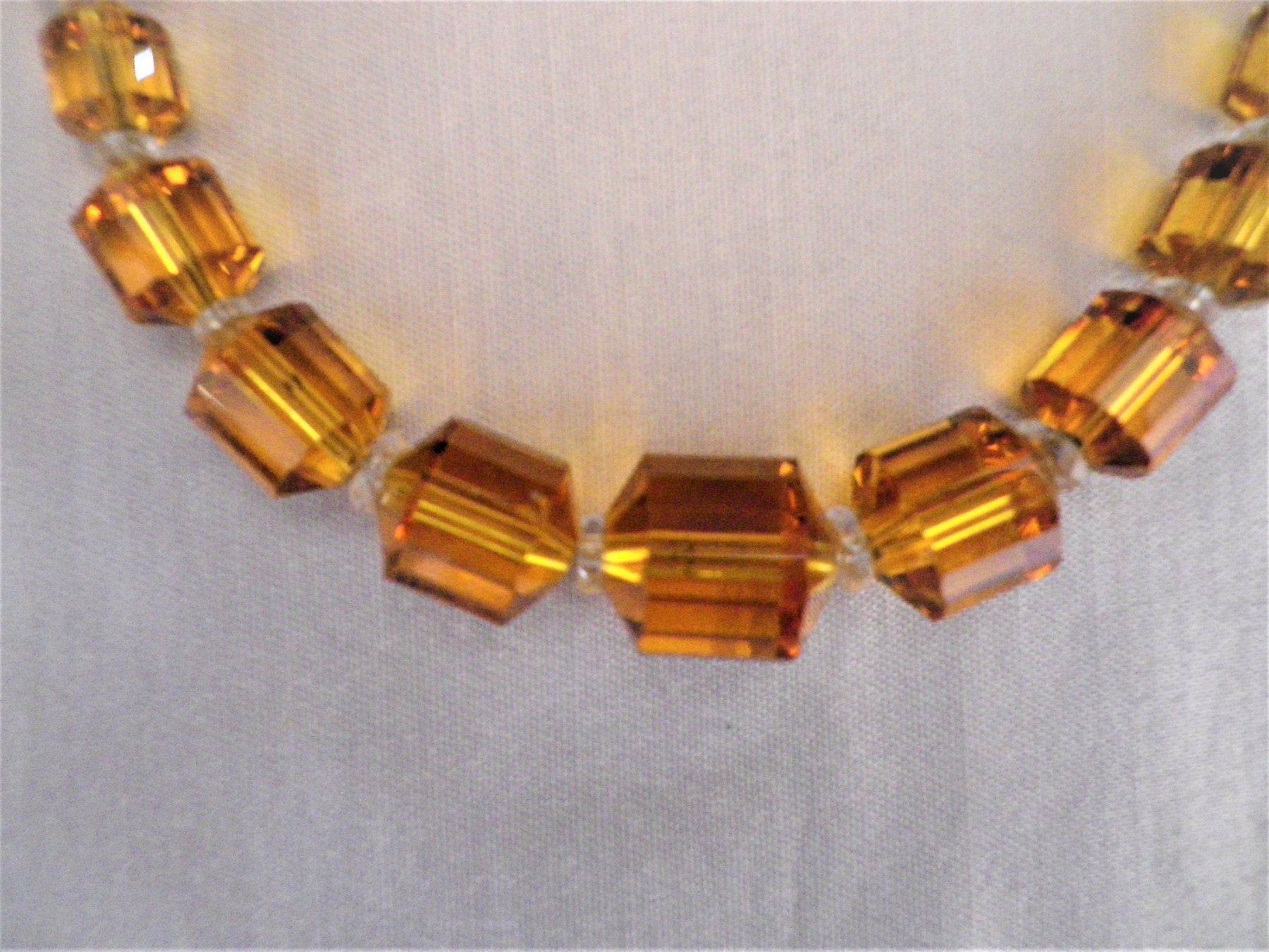 Catenine: Edle Vintage Kette aus Glas-Elementen – Usato da Reinach BL venduto da Annodomini 1