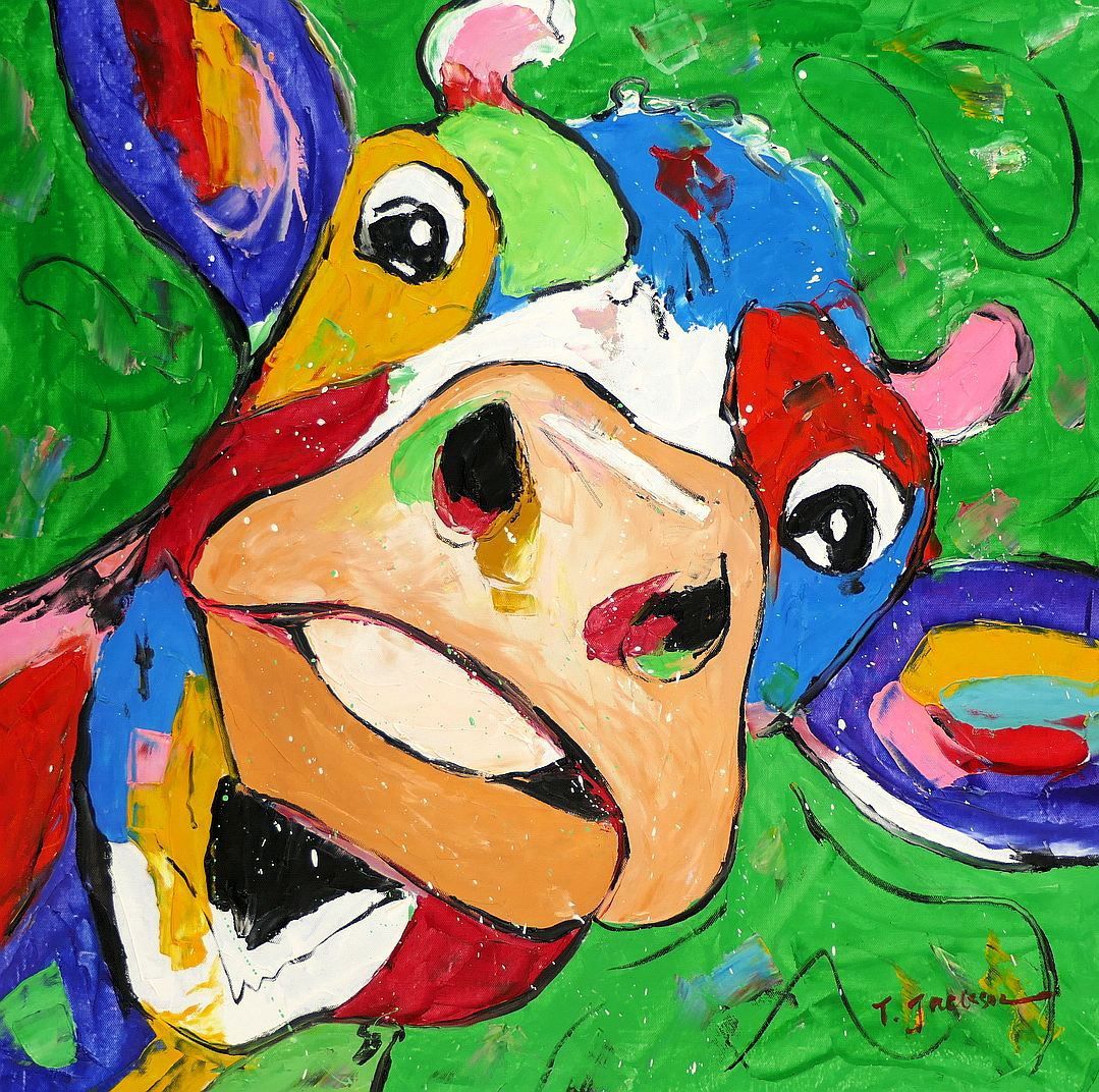 Reproductions et créations: Modern Art - Kuh Elsa – Neuf (Voir description) à Larnaca par KunstDepot24