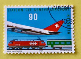 Nr.746  SBB-Anschluss Genf-Cointrin GESTEMPELT 1987   