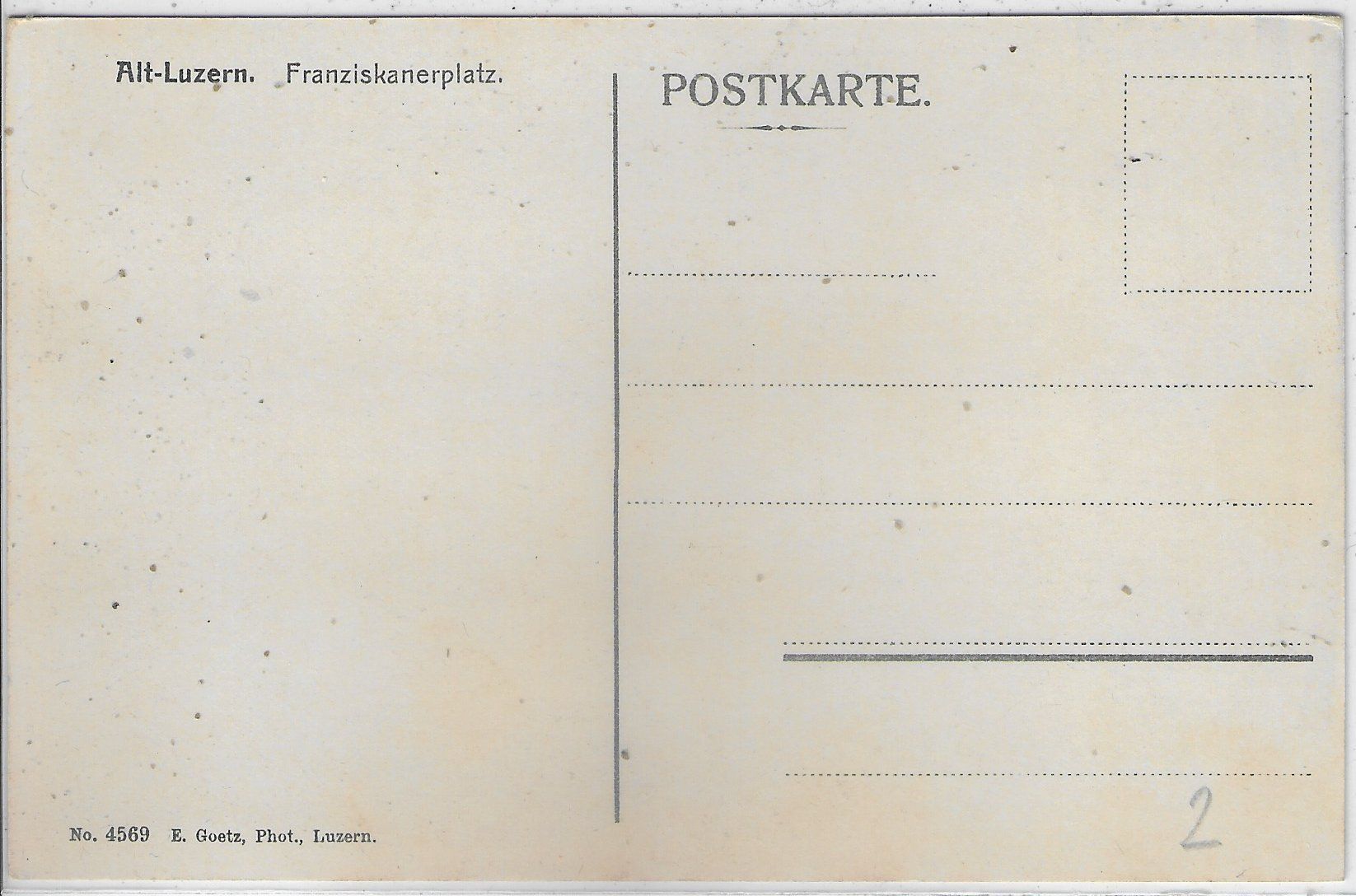Cartoline postali: Alt-Luzern - Franziskanerplatz – Usato da Ettingen venduto da Kartenplanet 1