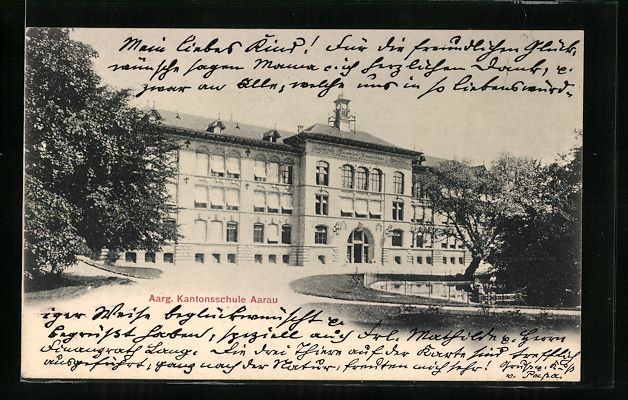 Cartes postales: AK Aarau, Aarg. Kantonsschule, 1901 – D'occasion à Berlin par bartko-reher