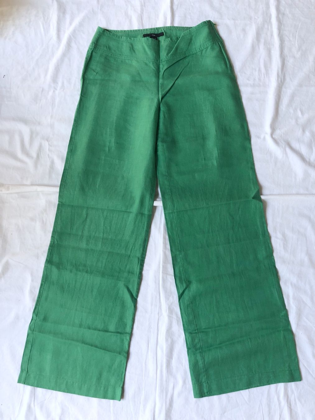 H&M Hosen: H&M Leinenhose, grün, Gr. 34 – Gebraucht aus Basel von Solaia28