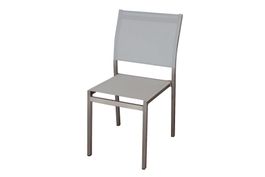 Gardeko Gartenstuhl ohne Armlehne grau Gastrostuhl Alustuhl