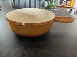 Ancien Caquelon à Fondue en Fonte Émaillée Ø/23cm