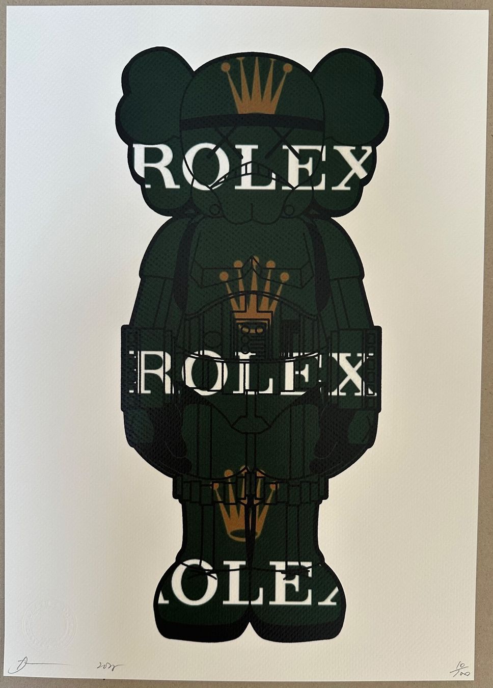 Grafica & Litografie: Death: Rolex KAWS, signiert 10/100 – Nuovo (secondo la descrizione) da Meilen venduto da Smgdesign
