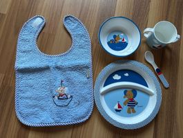 Kindergeschirr Set von Sterntaler (4-teilig) mit Latz