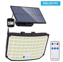 Lampe solaire d'extérieur 256 LED  détecteur de mouvement