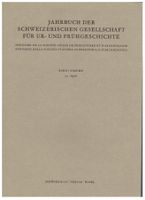 Archäologie; Jahrbuch SGUF 55,1970