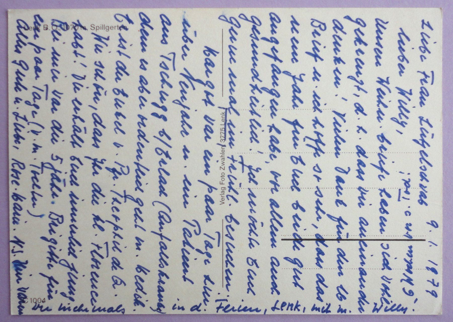Cartoline postali: Lenk, B.O., 1070 m, Spillgerten – Usato da Fétigny venduto da Billy2miny 1
