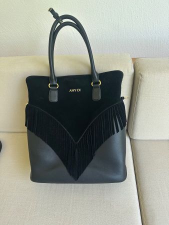 ANY DI Luxus Leder Tasche & Rucksack (NP 900.-) Schwarz