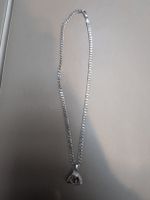 Halskette mit Anhänger Pferdekopf, Silber