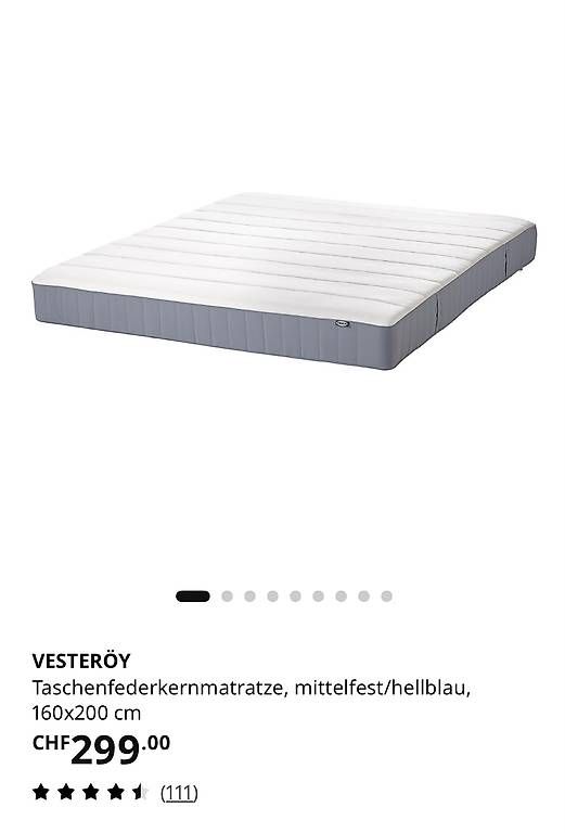 Materassi: Ikea Matratze Neuwertig – Usato da Zürich venduto da Fce_2n7c 1
