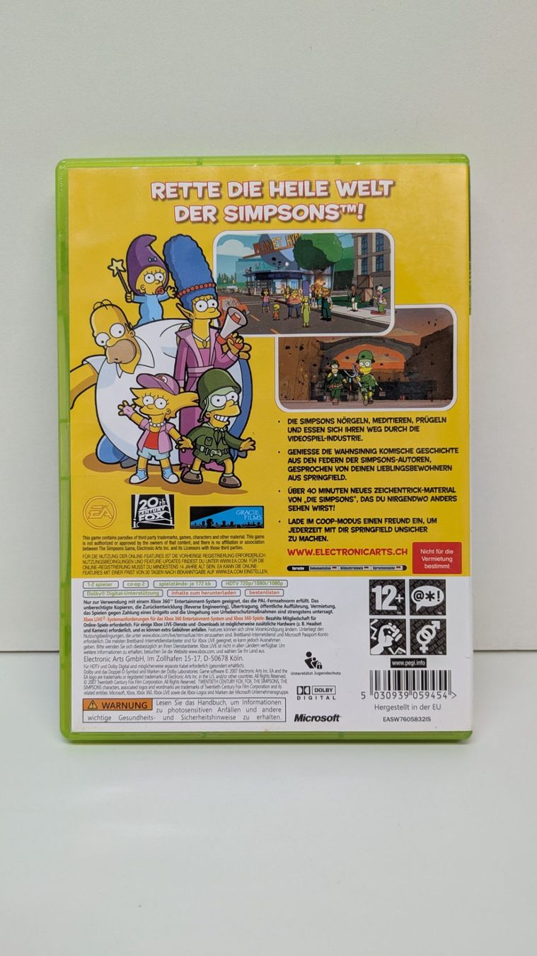 Giochi: Die Simpsons: Das Spiel - Xbox 360 – Usato da Menziken venduto da mame18 2