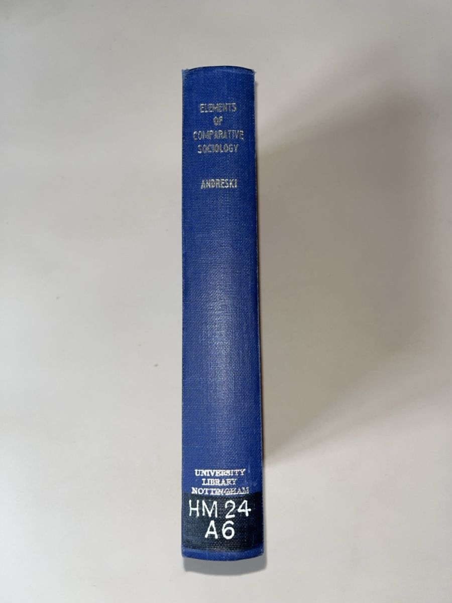 Libri: Elements of Comparative Sociology – Usato da Zürich venduto da bkudrzycki 1