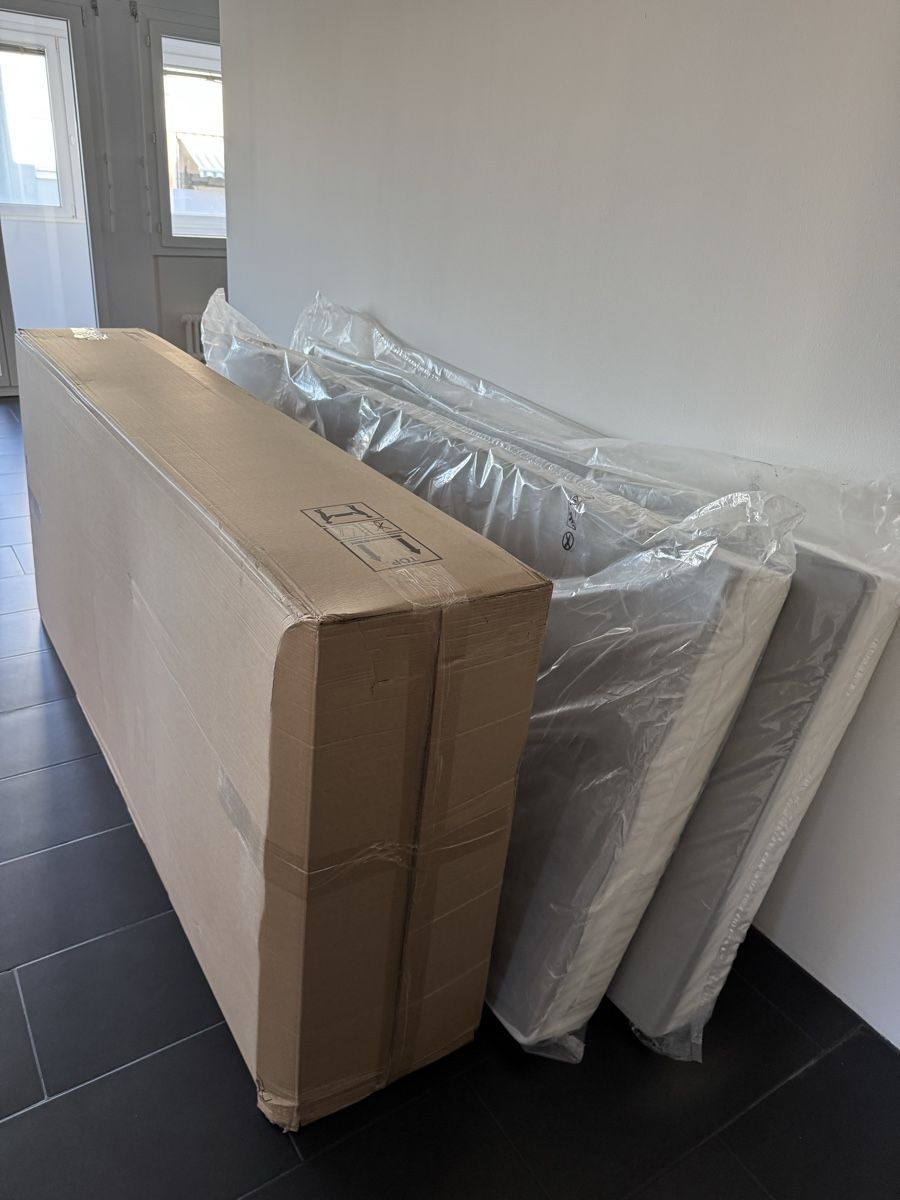 Letti: Boxspringbett grau mit Matratze neu originalverpackt – Nuovo e nell'imballaggio originale da Altstätten SG venduto da Sunreiss 3