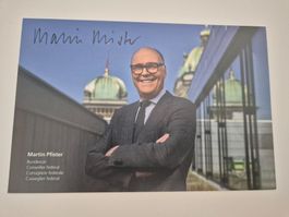 Autogrammkarte Martin Pfister Originalunterschrift