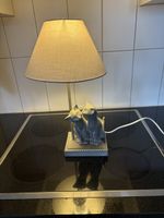Katzen Tischlampe grau