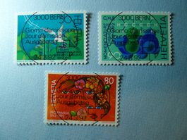 1992 Sonderpostmarken 823-825 ET Vollstempel