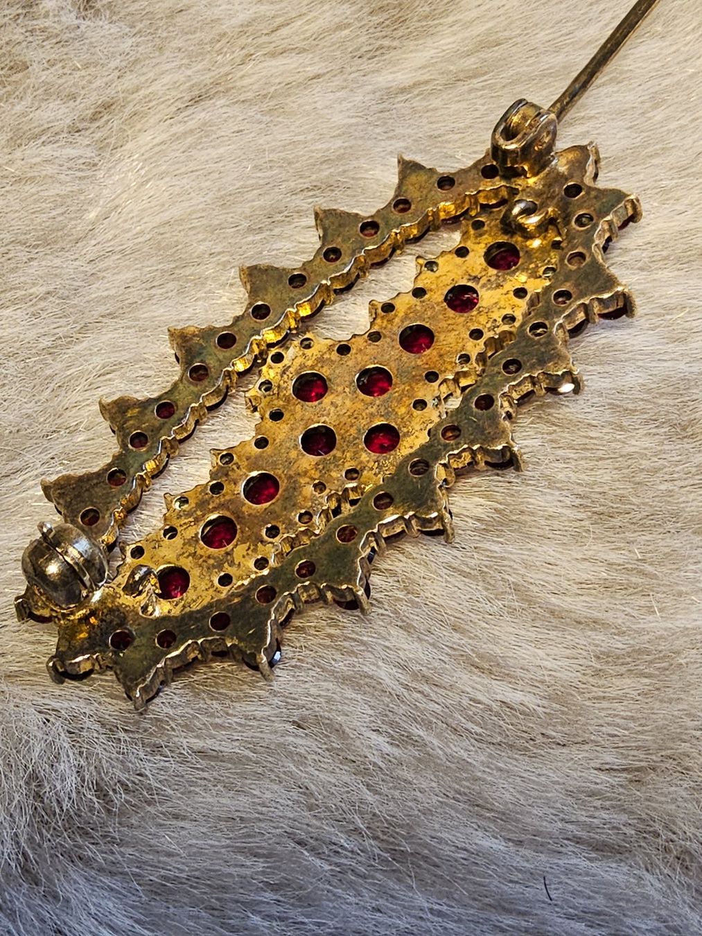Spille & Fermagli: Reich geschmückte antike Granat Brosche, ca 1900 – Usato da Zürich venduto da SciTec 3