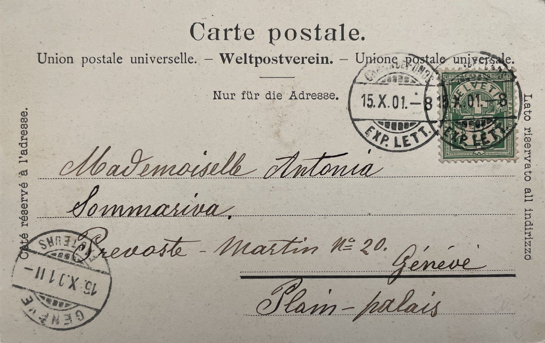Ansichtskarten: La Chaux-de-Fonds - Rue Léopold-Robert – Gebraucht aus Savagnier von Ne2065 1