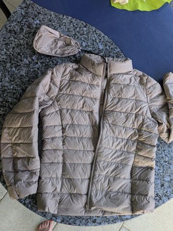 Steppjacke leicht mit Beutel, braun.     Neu