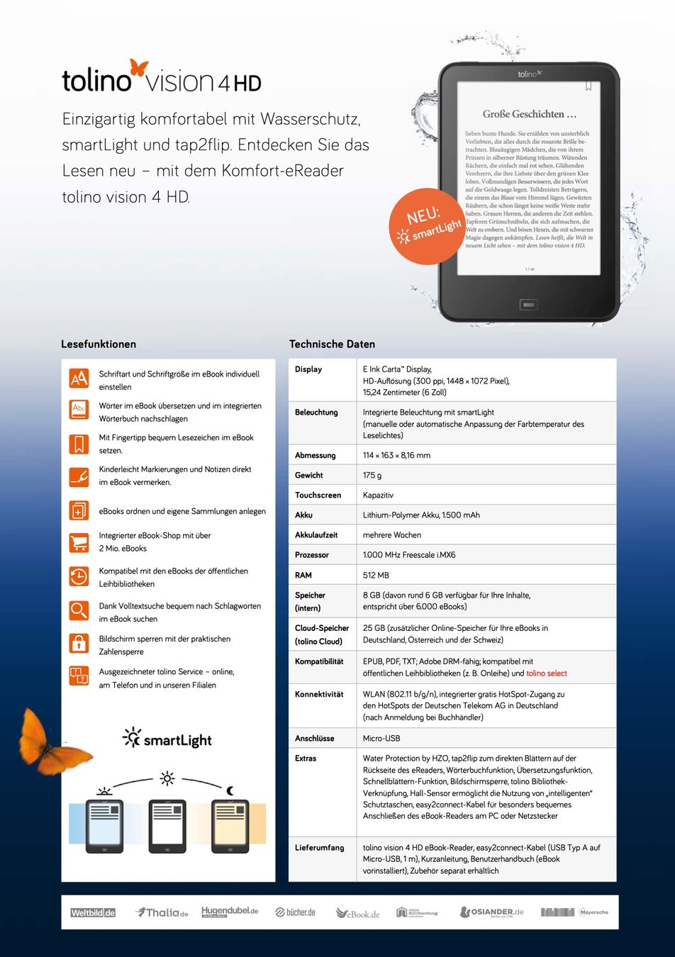Tolino Tablet PC: Tolino Vision 4 HD – Usato da Buchs AG venduto da onoma 4