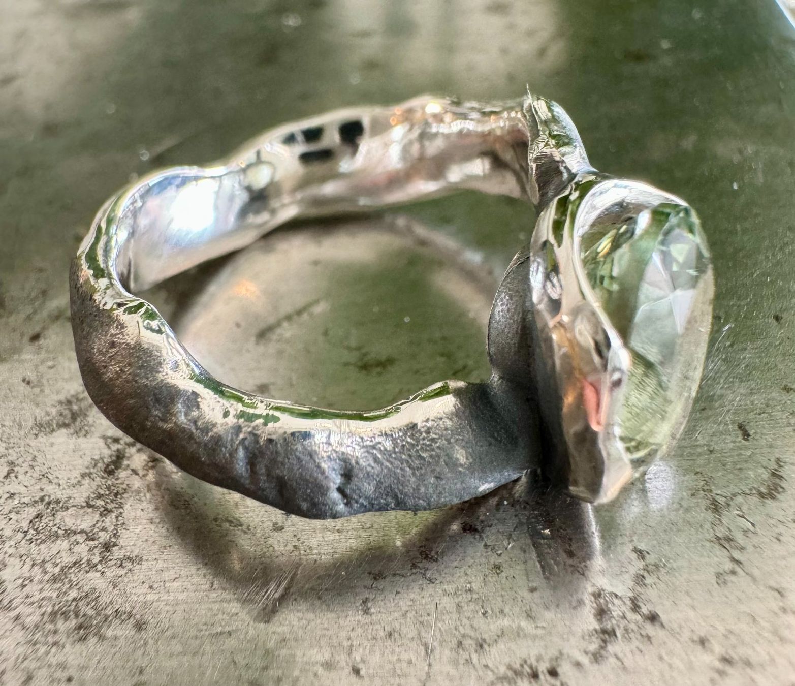 Anelli: Ring "Fantastic" Prasiolith – Nuovo e nell'imballaggio originale da Jona venduto da Herzschmiede 7